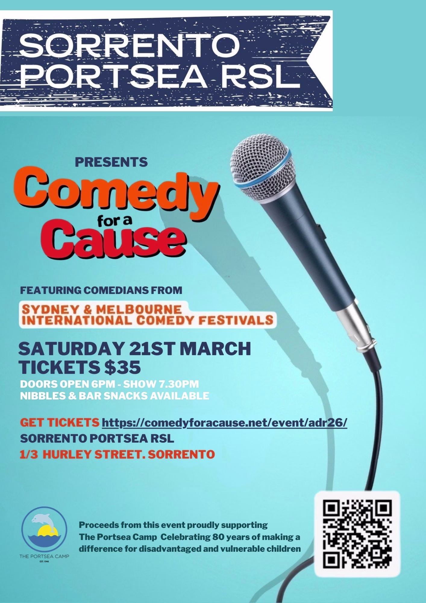 ComedyCause charity comedy event – Sorrento